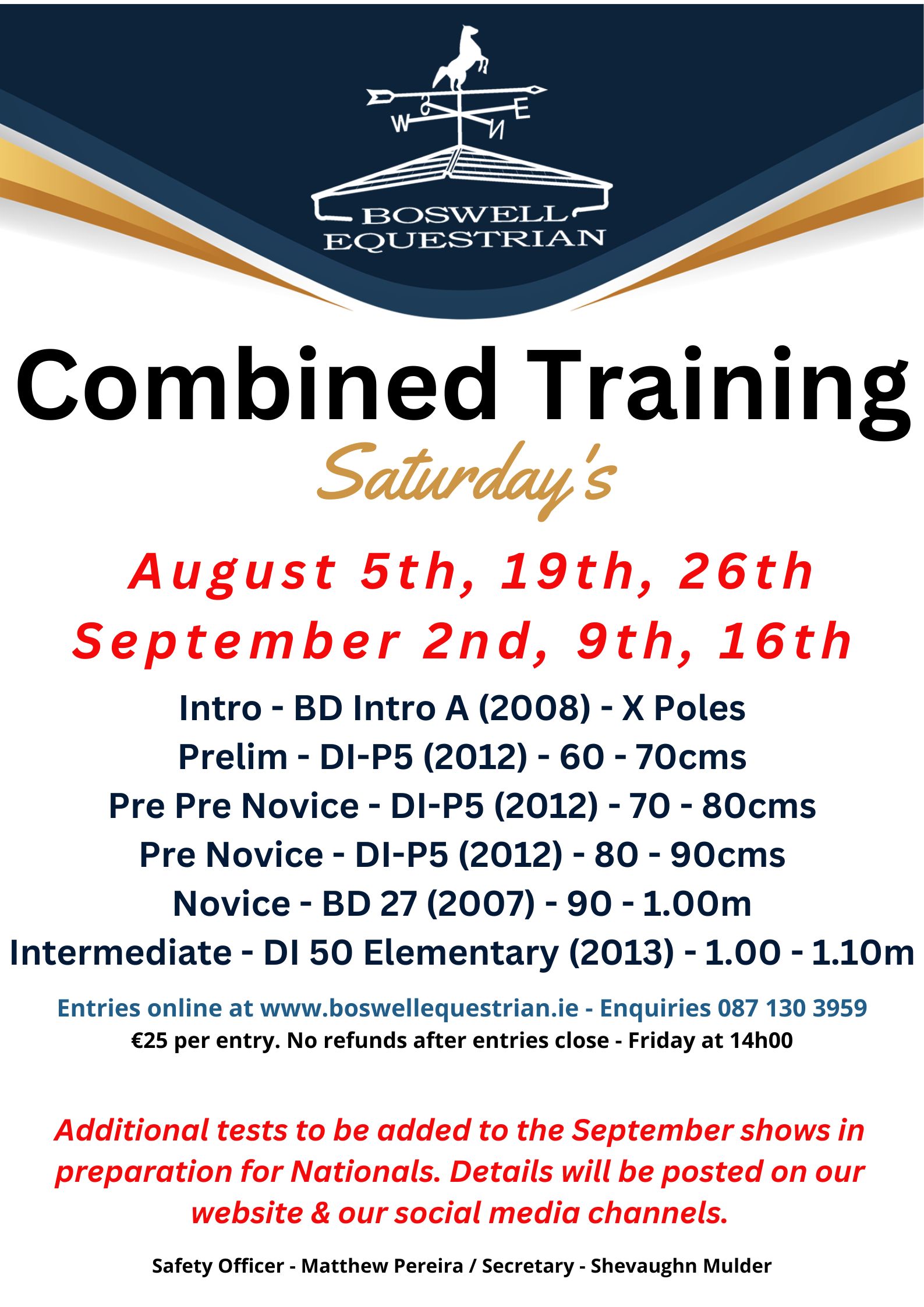 Unaffiliated Combined Training at Boswell